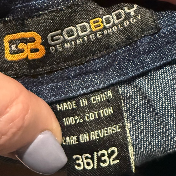 ππΉ GODBODY GB Denim Technology Urban Streetwear Skater Wide-Leg Jeans | 36x32 - Picture 3 of 7